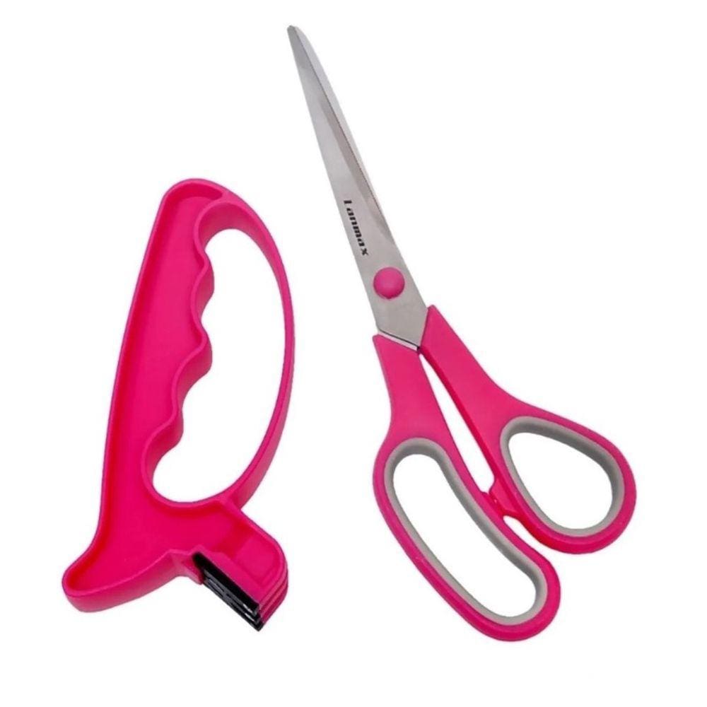 Kit Tesoura Multiuso 8.5 Com Amolador (rosa)
