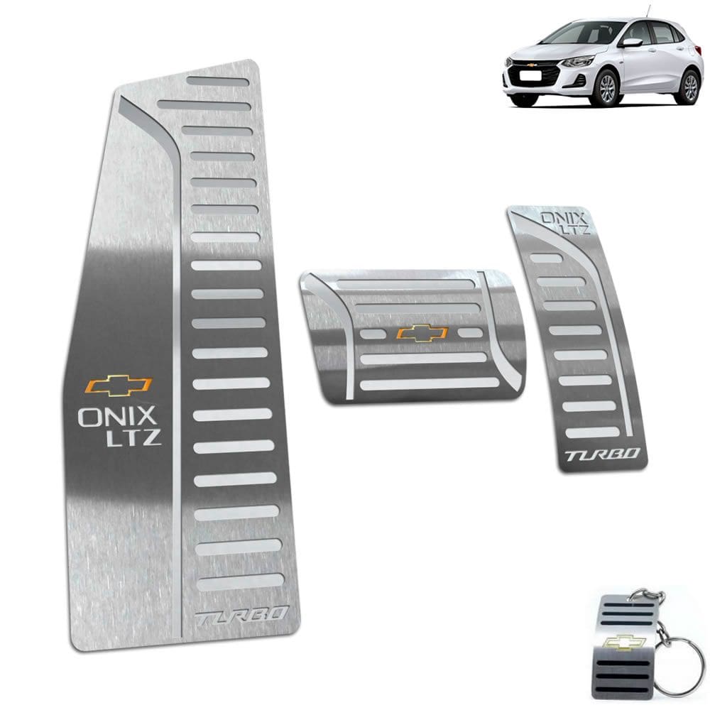 Descanso + Pedaleira Automático Onix Turbo LTZ 2020 Prata