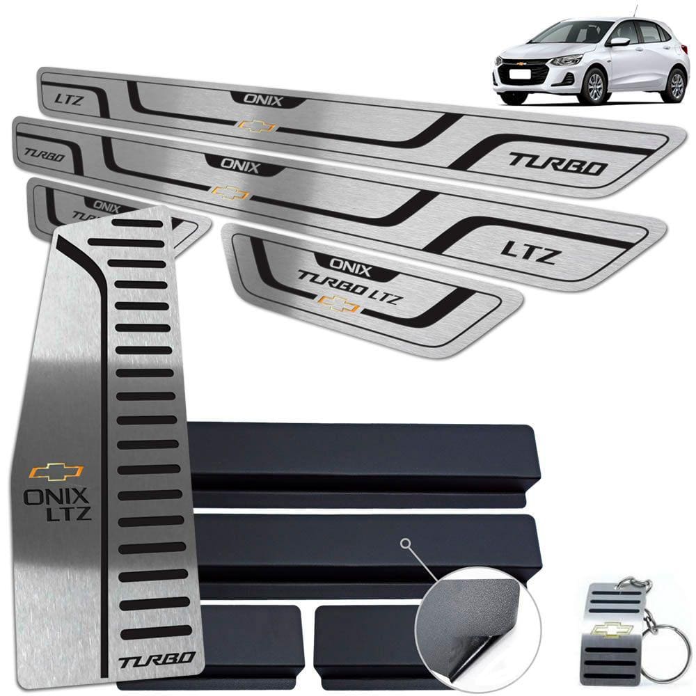 Descanso + Soleira Onix Turbo LTZ 2020 Preto Baixo Relevo