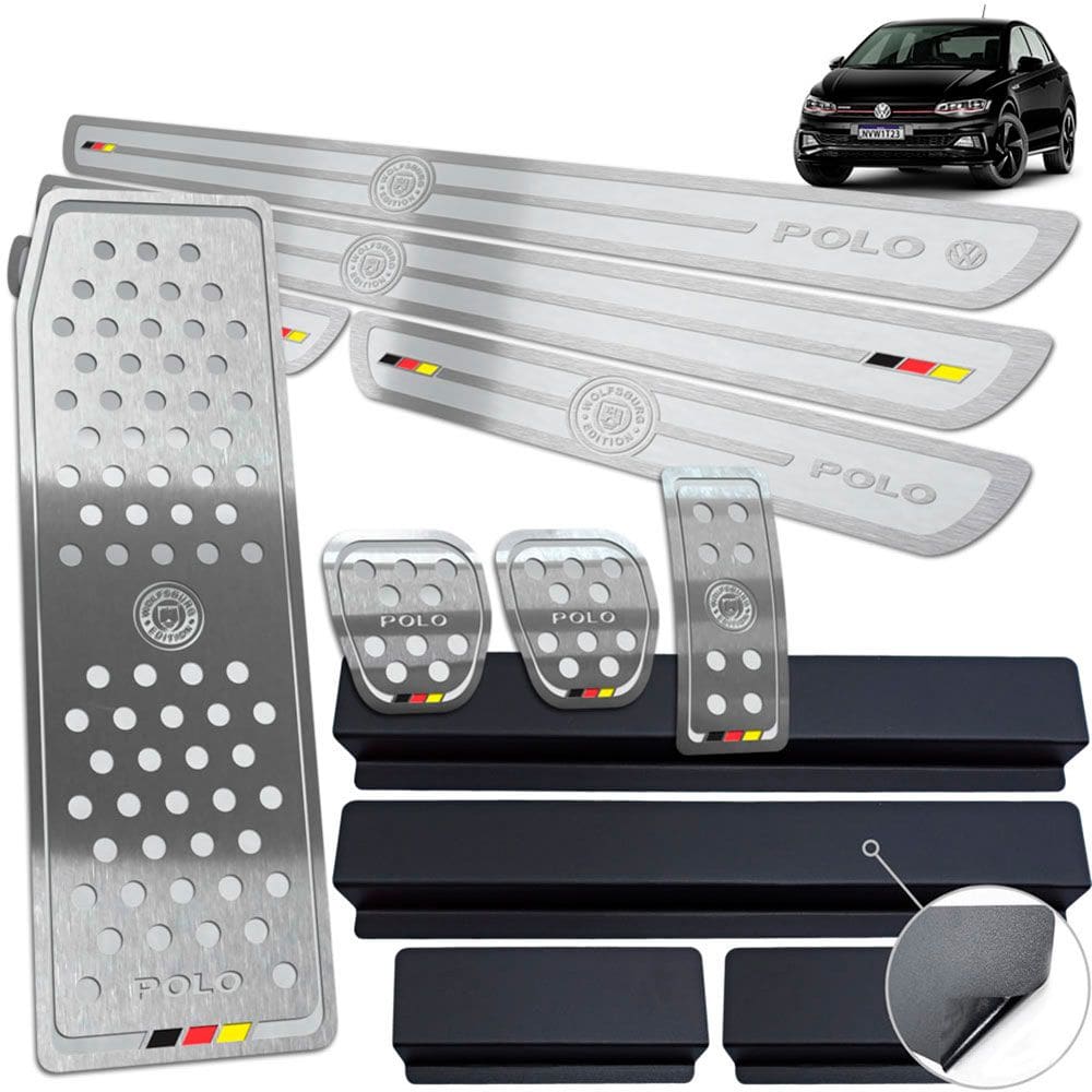 Descanso Pedaleira Manual Soleira Polo Wolfsburg Prata