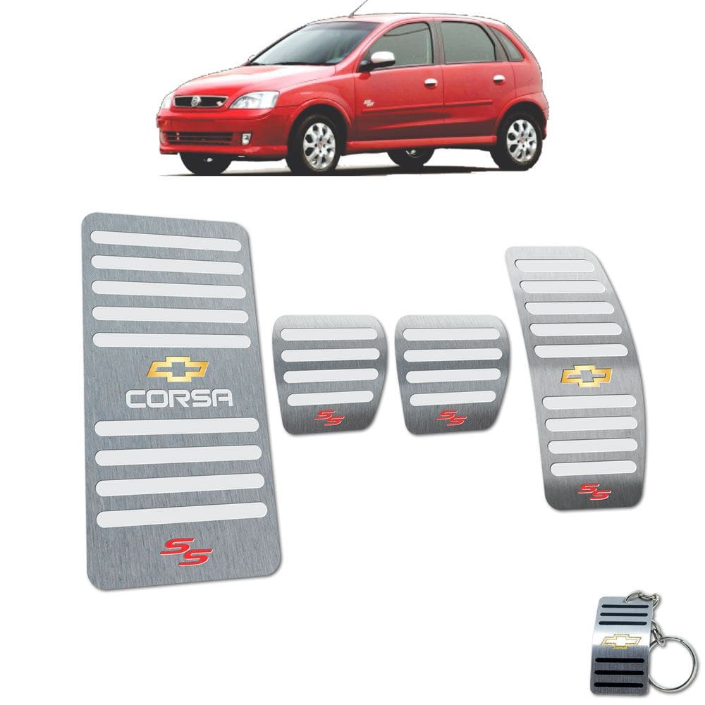 Pedaleira Manual Com Descanso Corsa SS 2005 A 2009 Prata