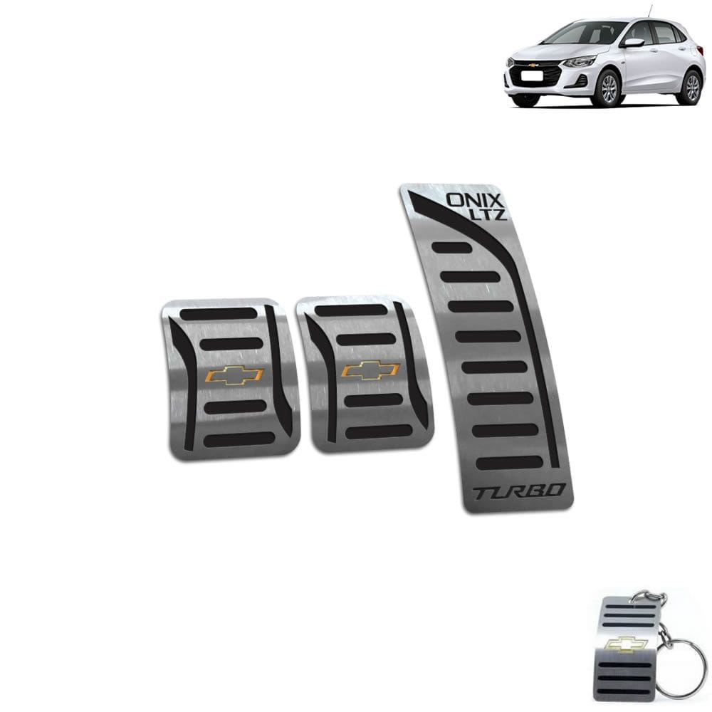 Pedaleira Manual Chevrolet Onix Turbo LTZ 2020 Preto