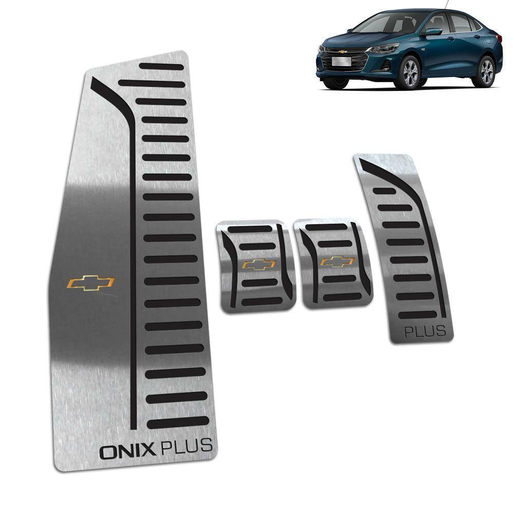Descanso de Pé + Pedaleira Manual Onix Plus 2020 Preto