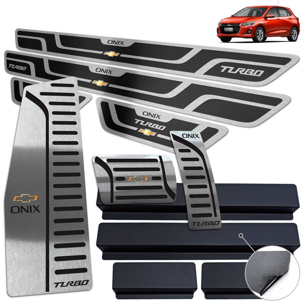 Descanso Soleira Pedaleira Automático Onix Turbo 2020 Preto