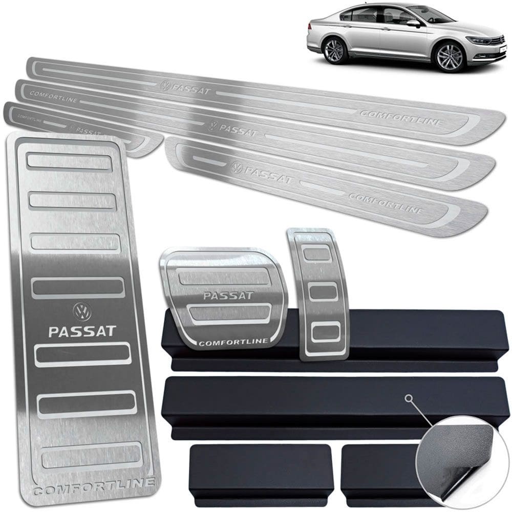 Pedaleira Soleira Descanso Passat Comfortline Prata 17 19