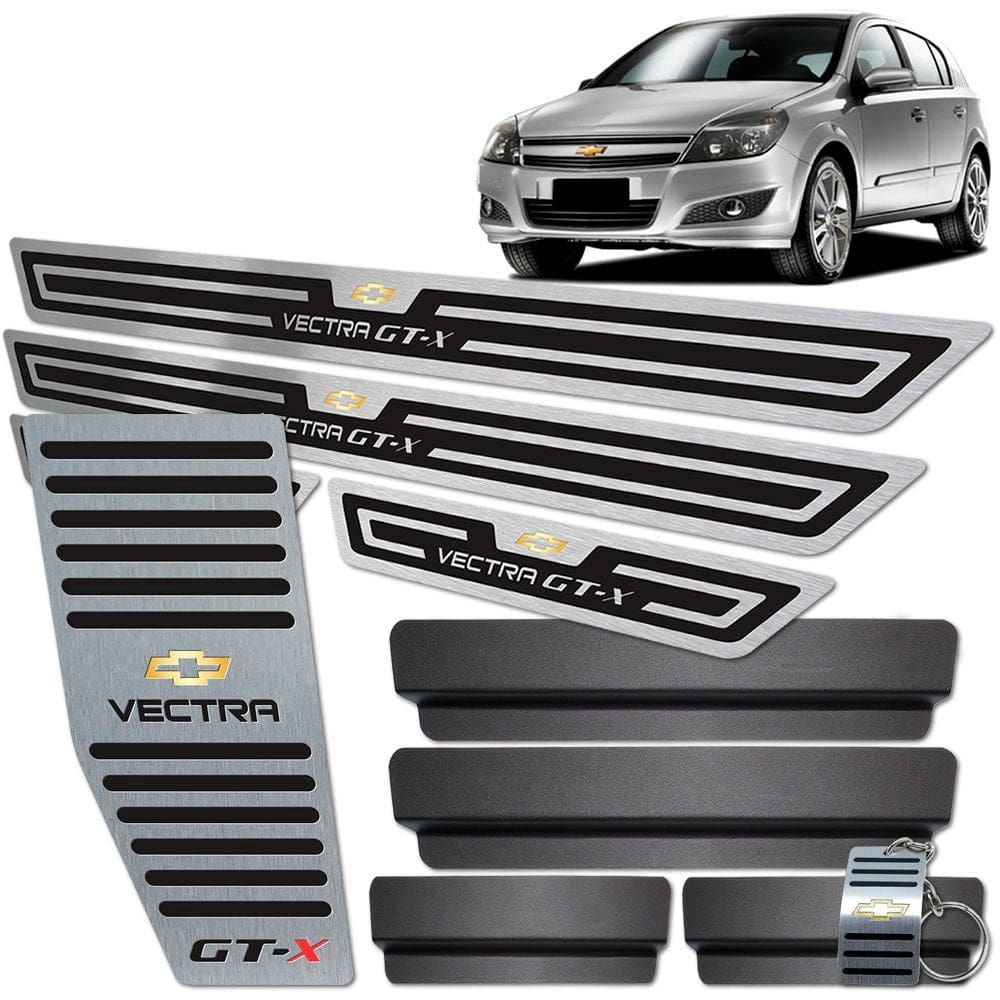 Descanso Soleira Vectra Gt-X 2008 A 2011 Preto Alto Relevo