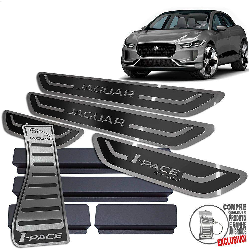 Descanso Soleira Jaguar I-Pace 2019 A 2021 Preto Alto Relevo
