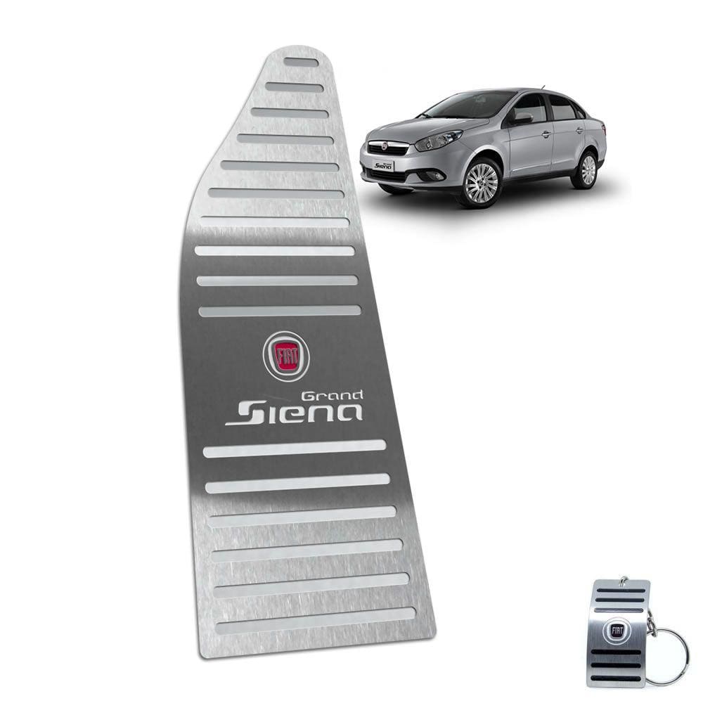 Descanso De Pé Aço Inox Fiat Grand Siena 2013 A 2020 Prata