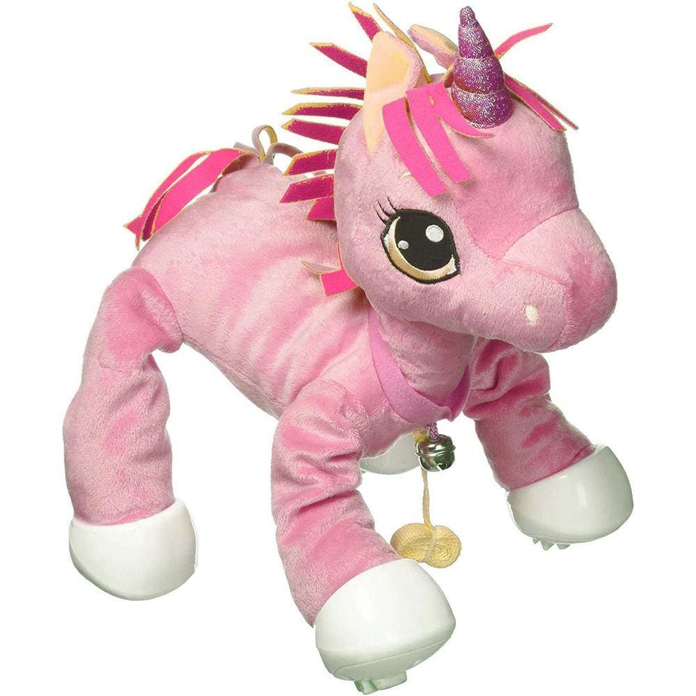 Peppy Pets Rosa Unicórnio Brinquedo Salto Interactive Pet Não