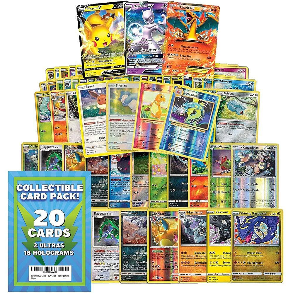 Baralho Pokémon TCG 20ct 2GX 18 Hologramas Game Exclusivo