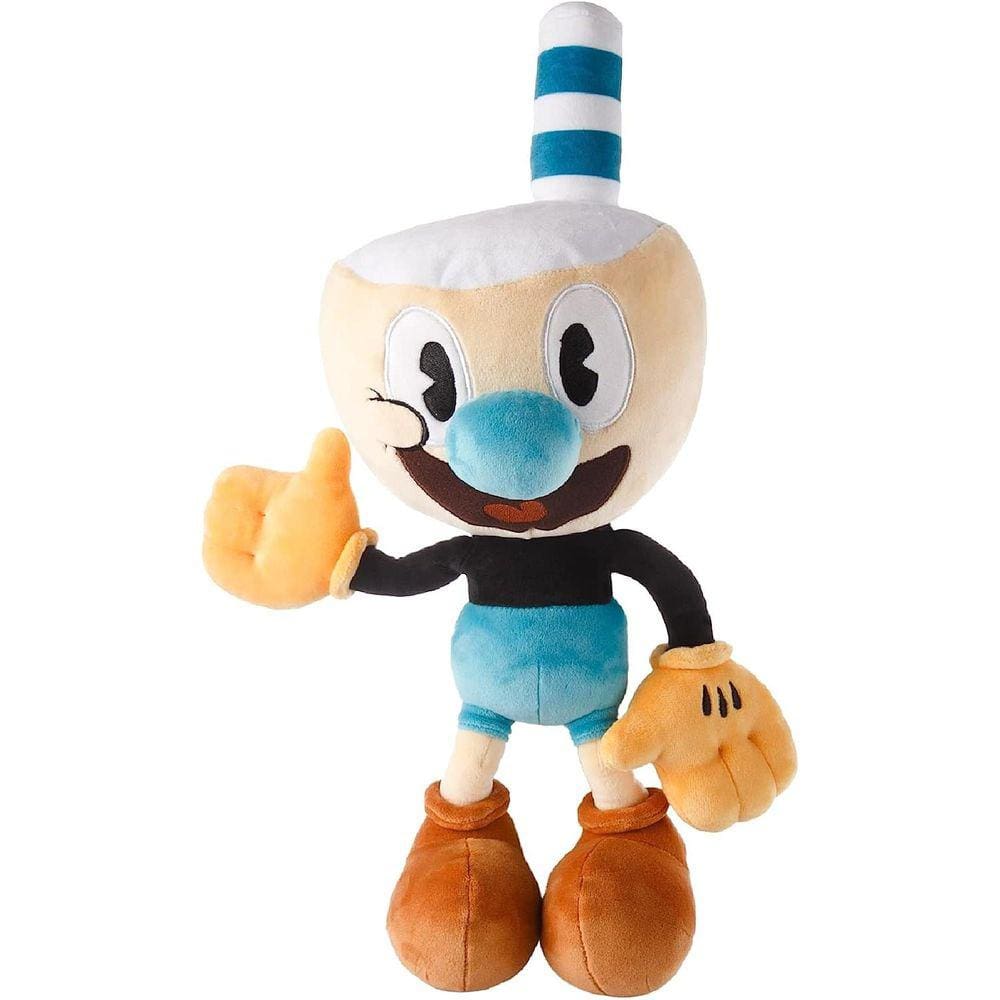 O Cuphead Show Mugman Plush Doll 15\" Série Animada Soft