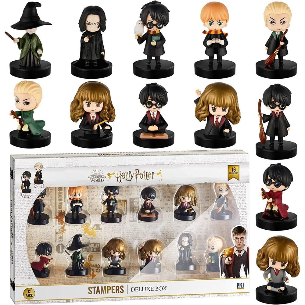 Conjunto de carimbos Harry Potter 12 unidades com personagens - Severus, Draco, Minerva e Hermione