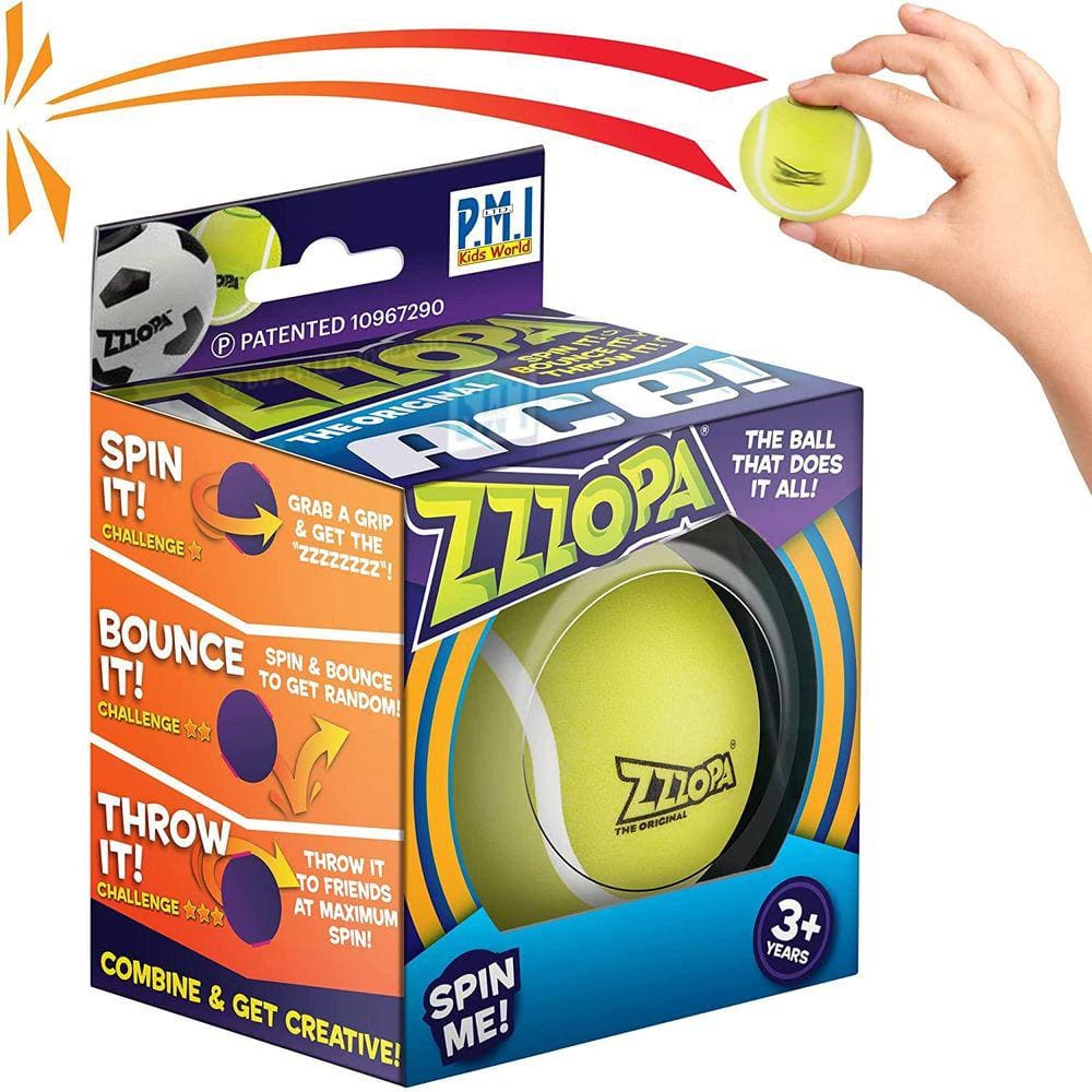 ZZZOPA Ace Fidget Stress Ball Mini Tennis Spin Toy