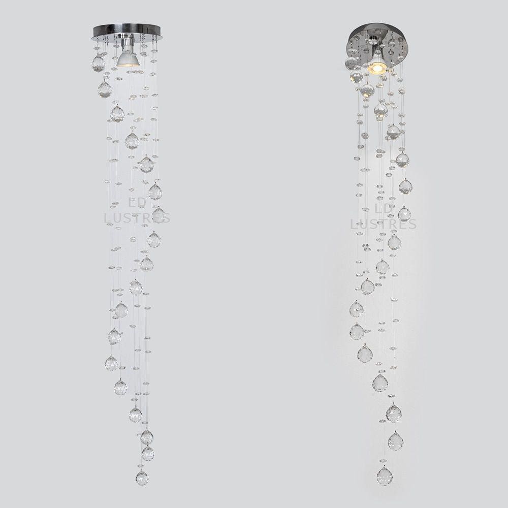Kit 02 Lustres De Cristal Base 15cm De Diâmetro Até 2m