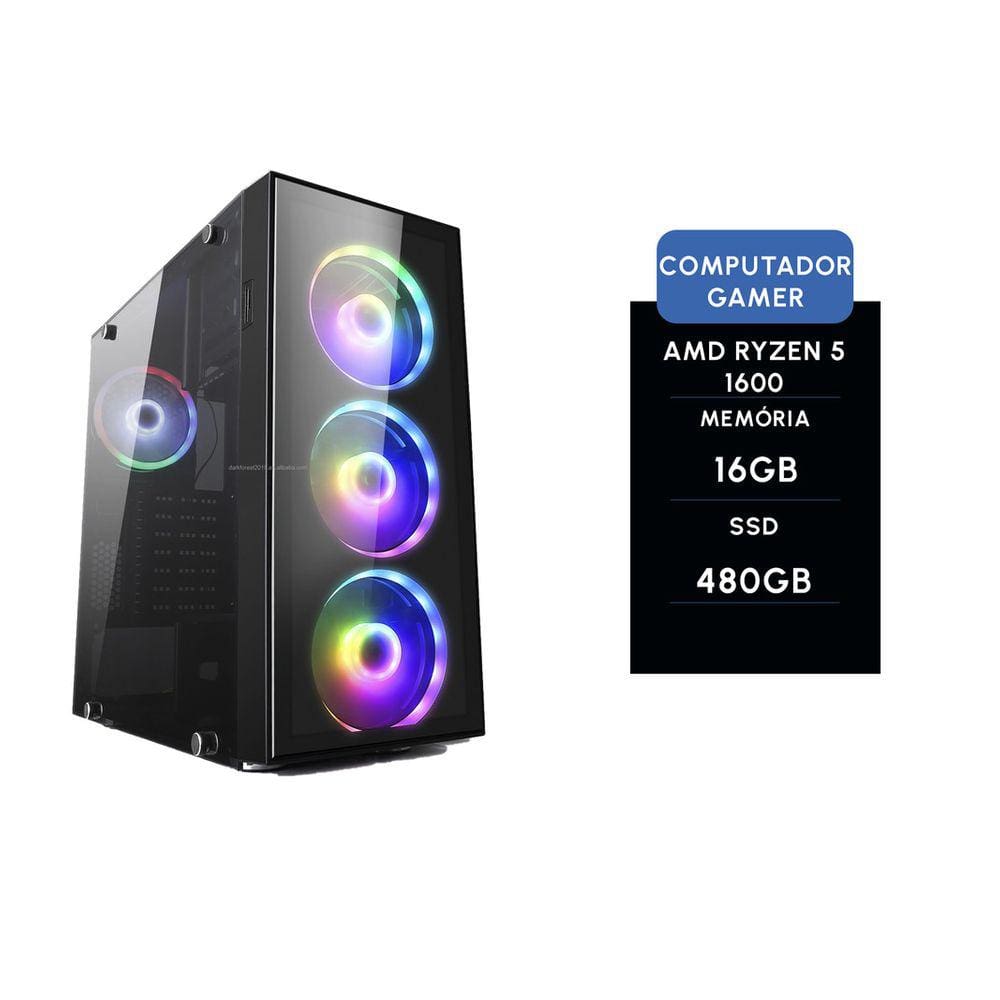 Computador Gamer Brx Amd Ryzen 5 1600G 16Gb Ssd 480Gb