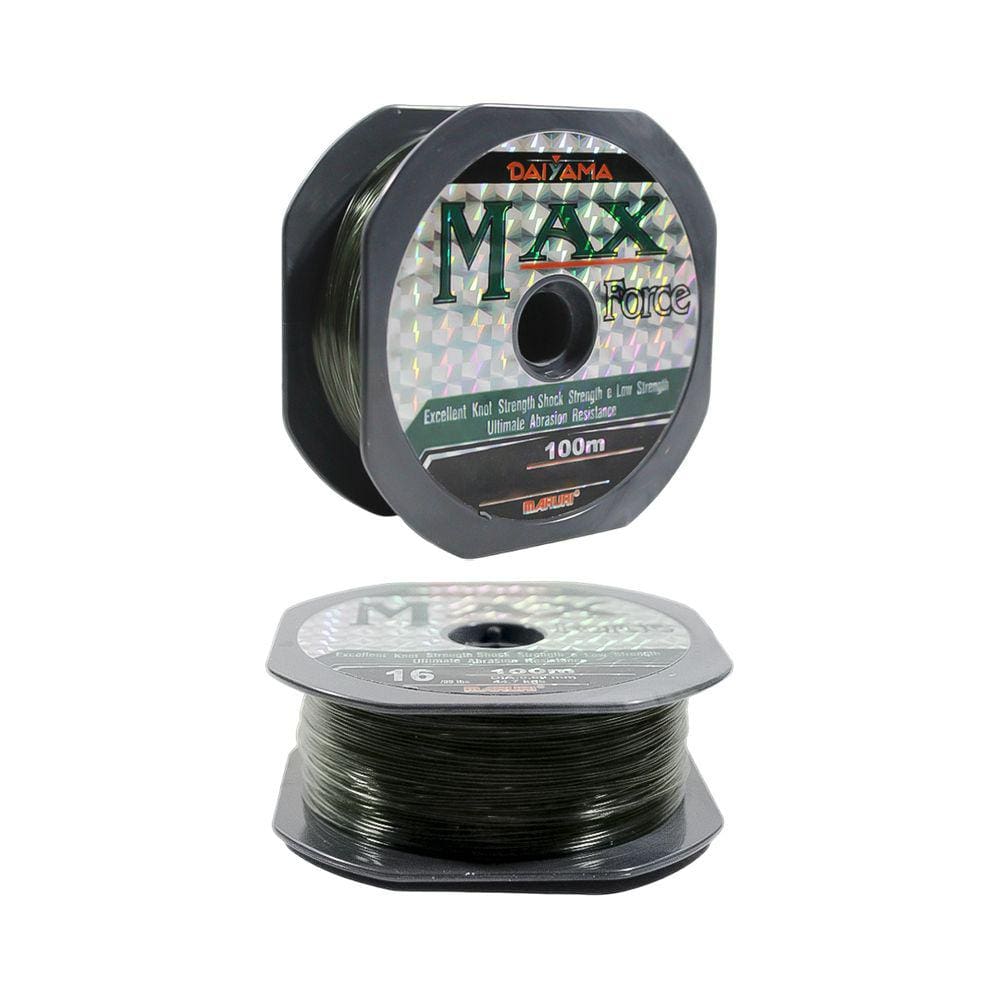 Linha Pesca Daiyama Maruri Max Force Mono Verde Musgo 100m 0,66mm 99Lbs 44,9kg