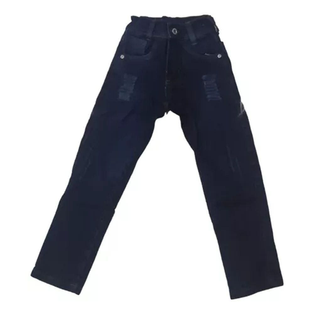 Calça Jeans Infantil Menino Juvenil Masculina riscadinha Lycra 2 a 8 anos