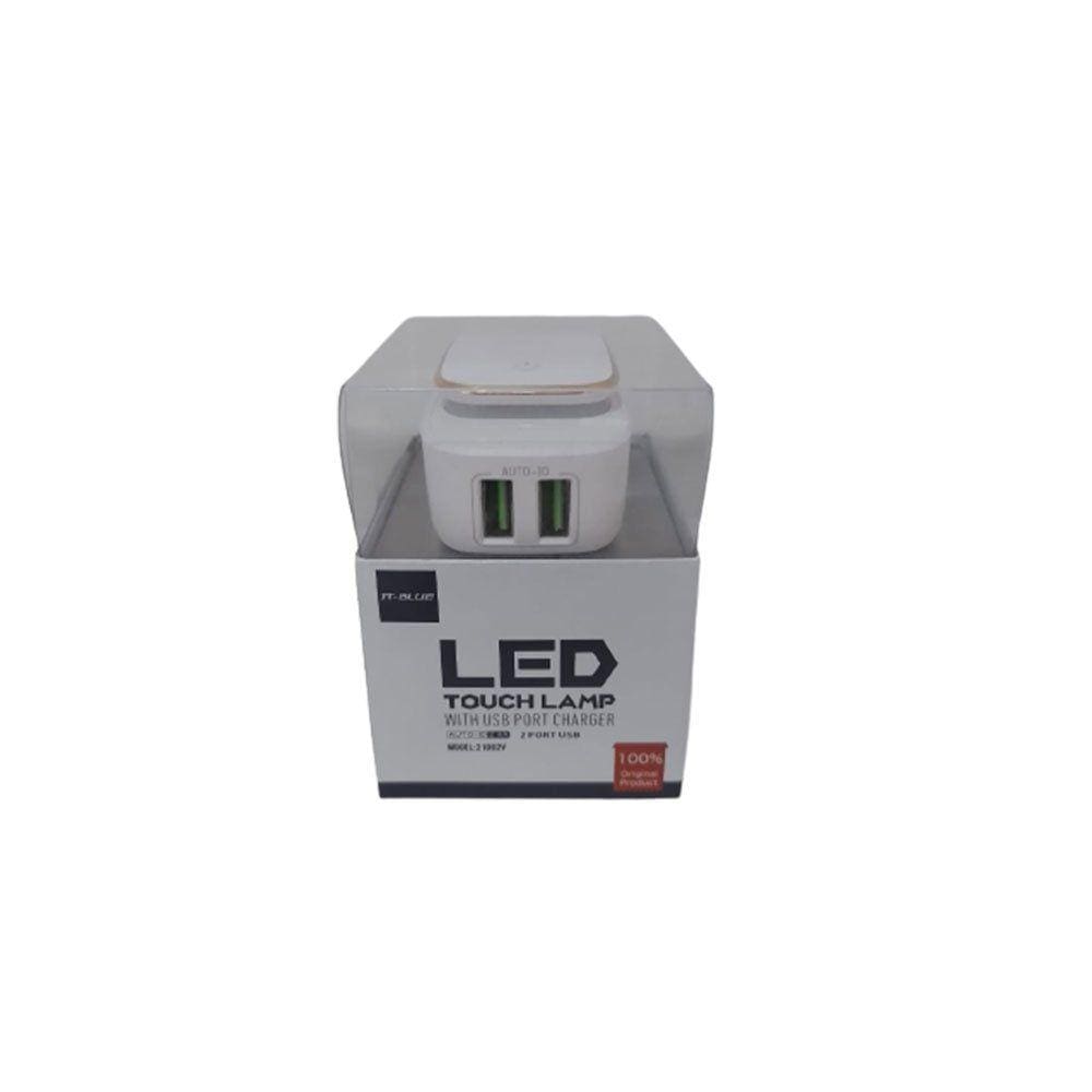 Carregador Turbo 4.4A com Lâmpada Led 2 USB IT Blue 21002V
