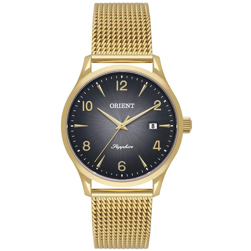 Relógio ORIENT feminino analógico cinza saphira FGSS1249 G2KX