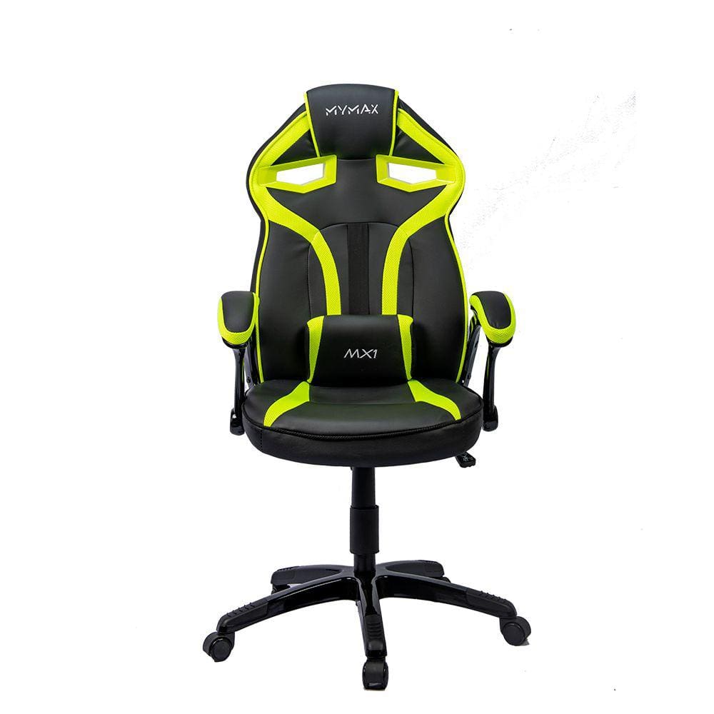 Cadeira Gamer MX1 Giratoria Preto e Verde Mymax