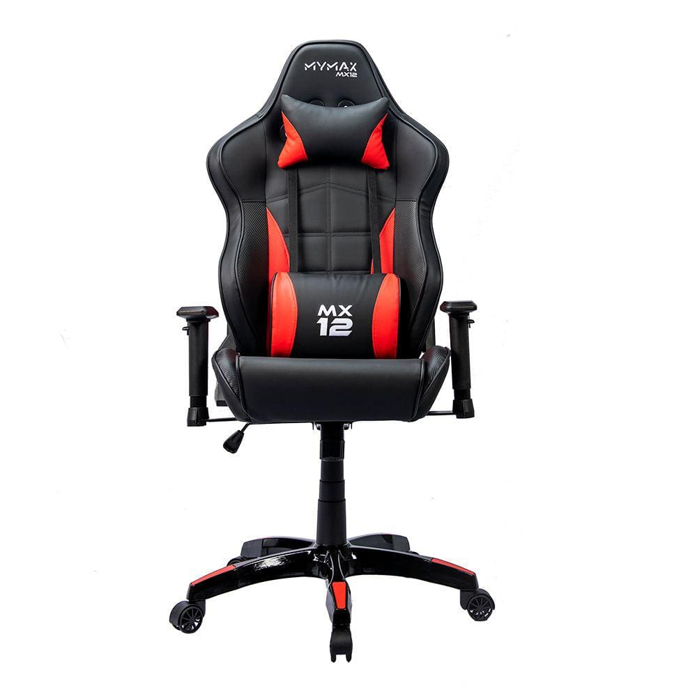 Cadeira Gamer MX12 Giratoria Preto e Vermelho Mymax