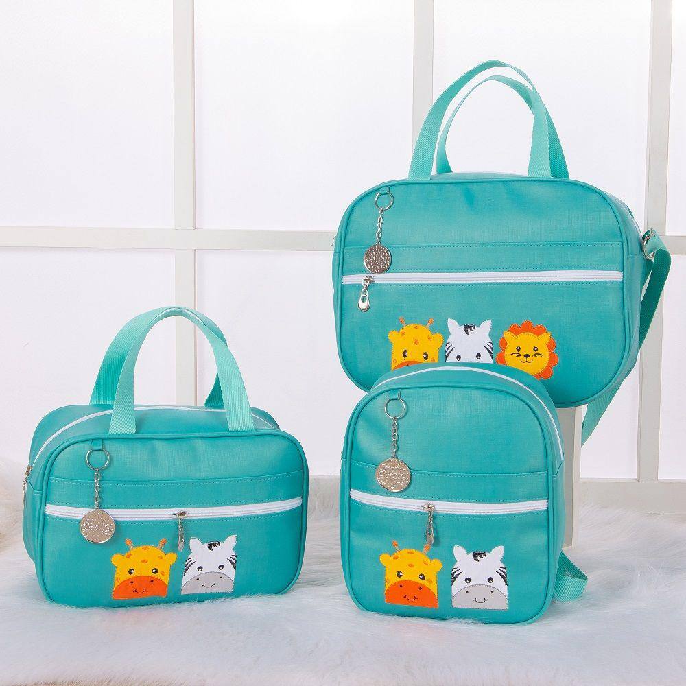 Kit De Bolsas Saída Maternidade Savana Tiffany 3 Peças