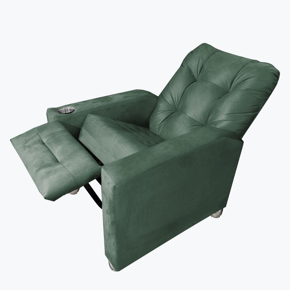 Poltrona De Amamentação Reclinavel Quarto Sala Londres Verde