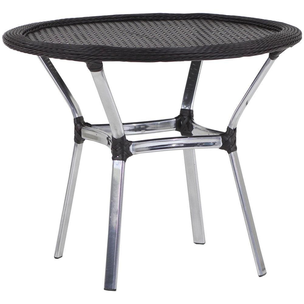 Mesa Emily em Alumínio com o Tampo Tramado para Cozinha, Edícula, Jardim e Piscina - Trama