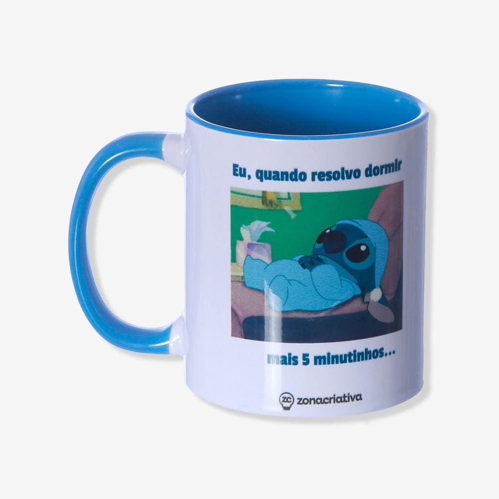 Caneca Porcelana 350ml - Café/Chá Quentinhos - Princesa
