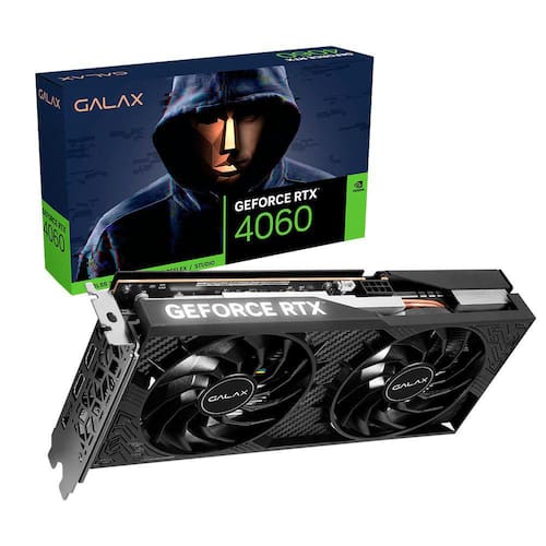 Placa de Vídeo Galax GeForce RTX 4060 1-Click OC 2X 8GB GDDR6 128 bits - 46NSL8MD8LOC