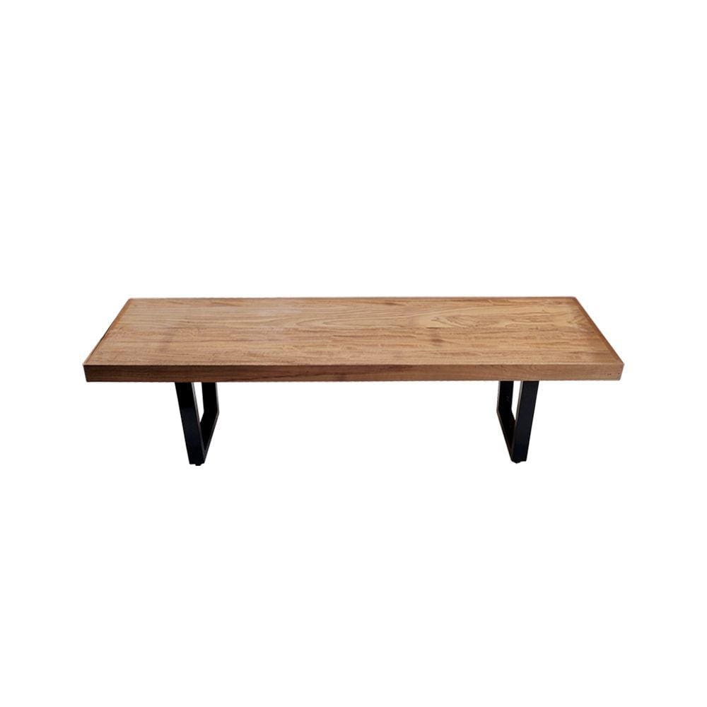 Banco Bancão Lateral Mesa Industrial 1,80m Ferragem Preta