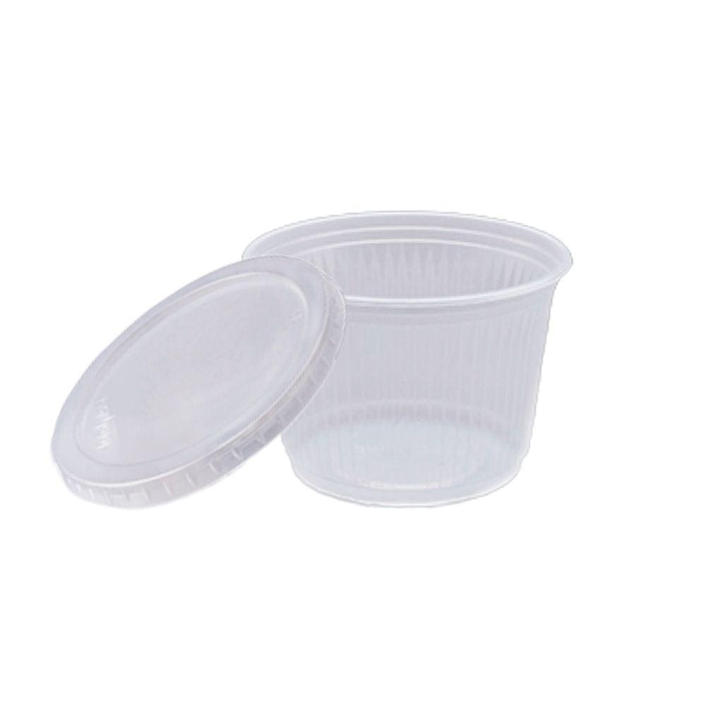 Pote 100 Ml + Tampa Com 100 Descartável P/ Molho Sobremesa