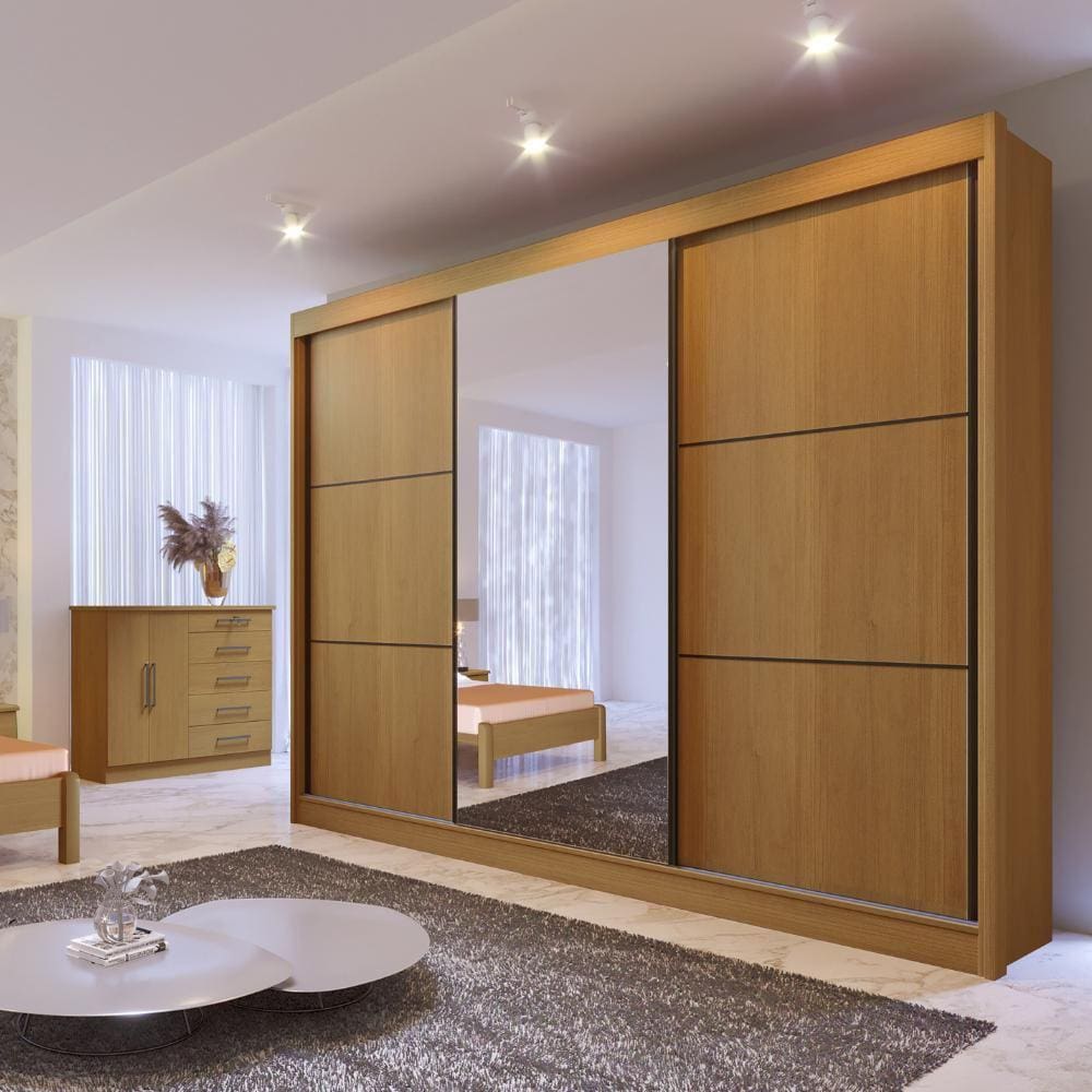 Guarda Roupa 3 Portas Los Angeles Cinamomo D`Doro