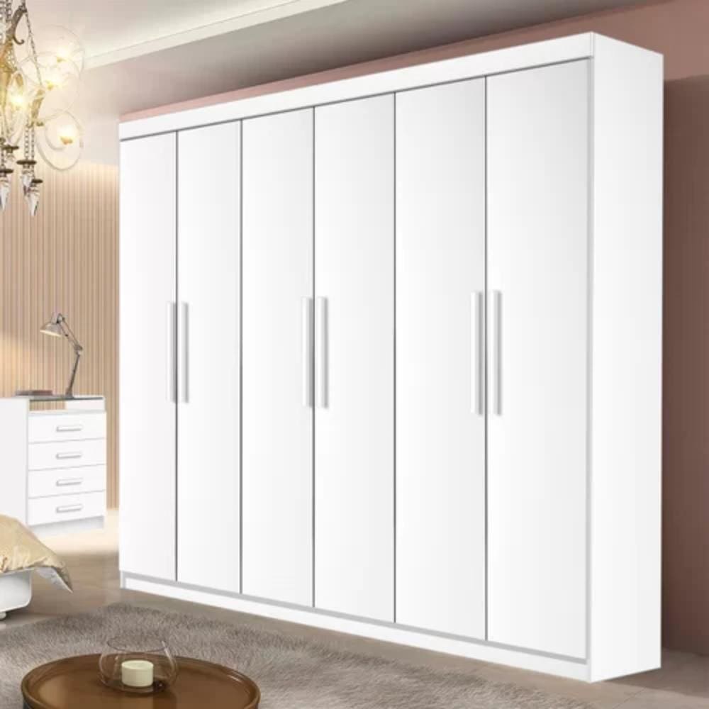 Guarda Roupa 6 Portas Leblon Branco D`Doro