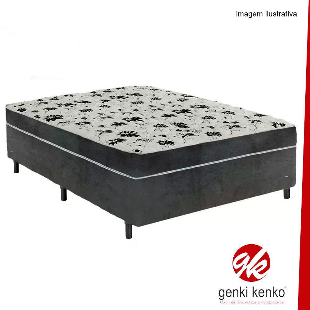 Cama Box Conjugada Espuma Dupla Casal Suede
