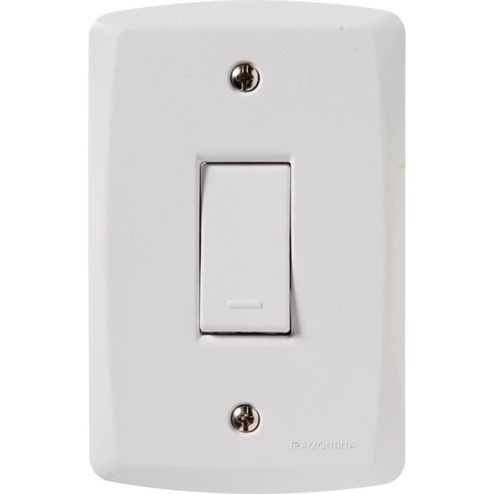 Conjunto 4x2 Com 1 Interruptor Simples 10 A 250 V Tramontina Lux2 Branco 120 Unidades