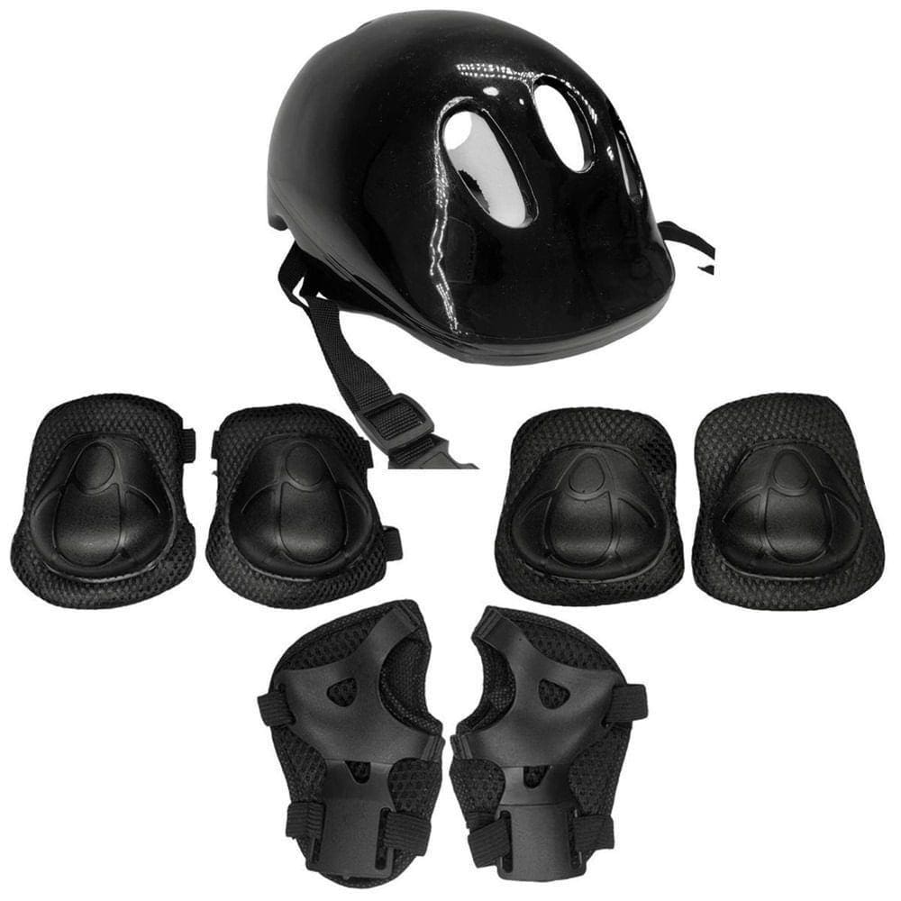 Kit De Proteção Infantil Xtreme - 7 Peças - Wellmix - Preto