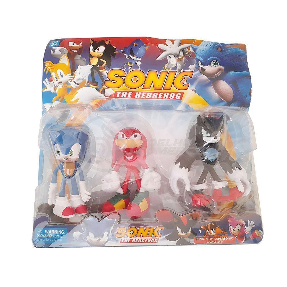 Cartela Sonic The Hedgehog 3 Bonecos Miniaturas Sonic Knuckles E Werehog
