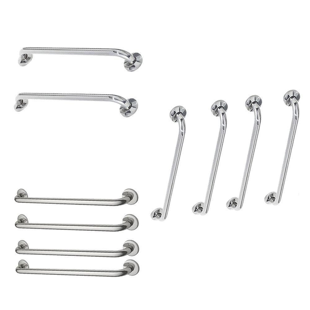 Alça De Apoio Inox Barra Kit 10 Unidades 40cm 70cm 80cm Acessibilidade Idoso