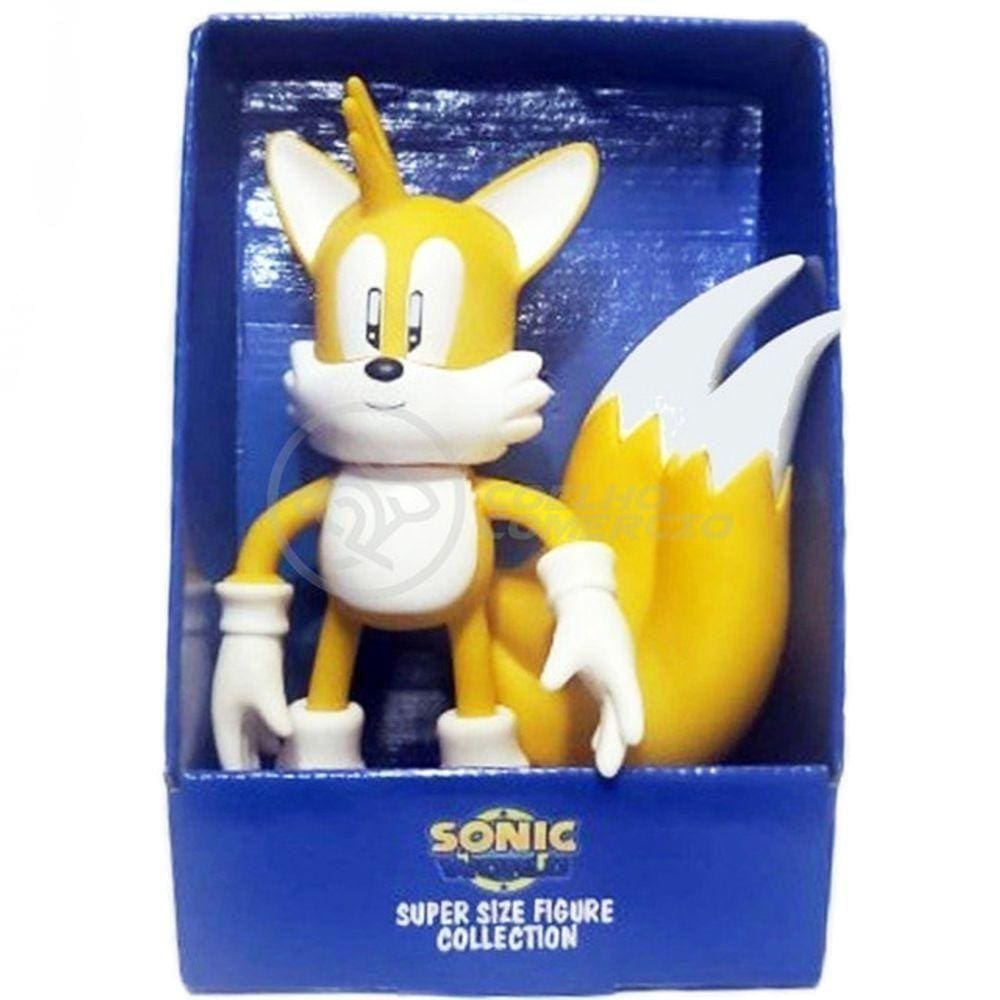 Boneco Tails Articulado Grande Super Size 23cm Sonic World