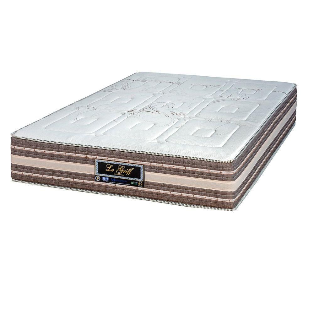 Colchão Casal Sankonfort Molas Ensacadas Le Griff 138x188x33 Marrom/tampo branco