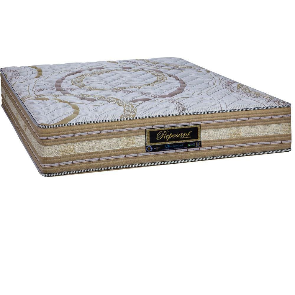 Colchão Casal Sankonfort Molas LFK Reposant 138x188x30 Bege/Tampo Estampado