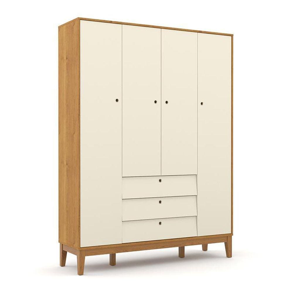 Guarda Roupa Infantil 4 Portas e 3 Gavetas Unique - Matic Móveis