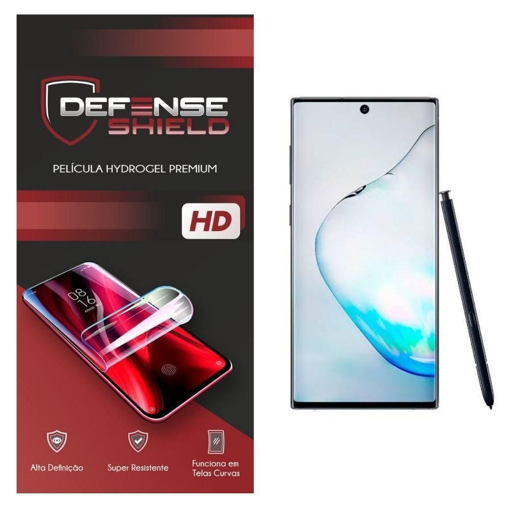 Pelicula Hydrogel Premium Para Galaxy Note 10 6.3 Proteção Frontal + Verso Defense Shield