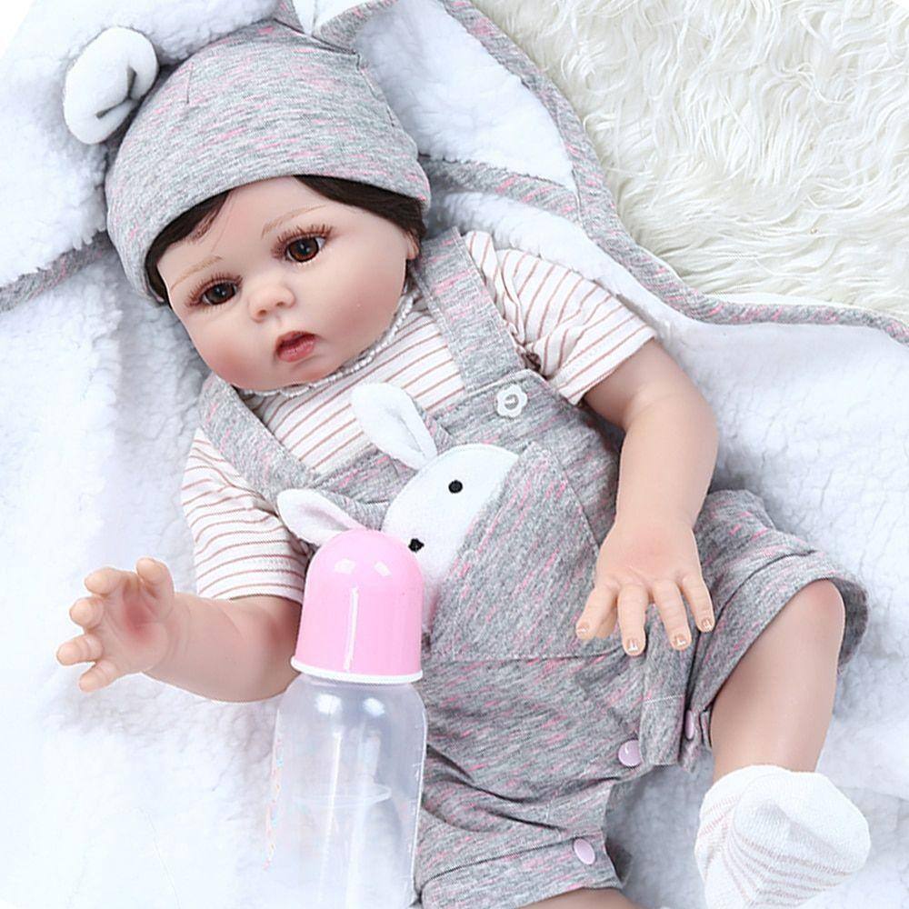 Bonecas bebe reborn menino e menina boneca realista 43cm 32 acessorios bebe  reborn baby