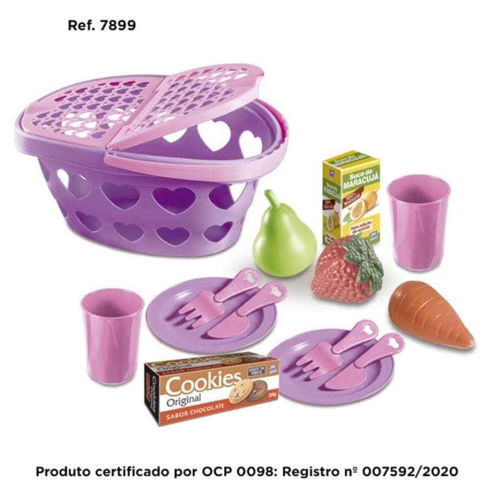 Cesta De Picnic C- Acessórios - 15 Peças - Zucatoys