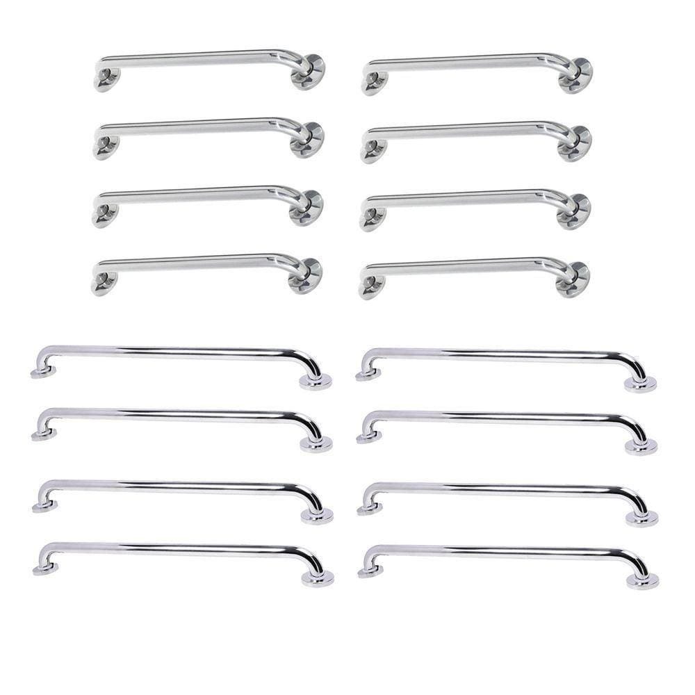 Alça De Apoio Barra Inox Kit 16 Unidades 40cm 80cm Banheiro Box Segurança