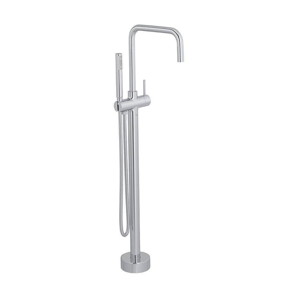 Misturador Monocomando de Piso para Banheira Deca You 1871.C105 Quadrado com Desviador Cromado