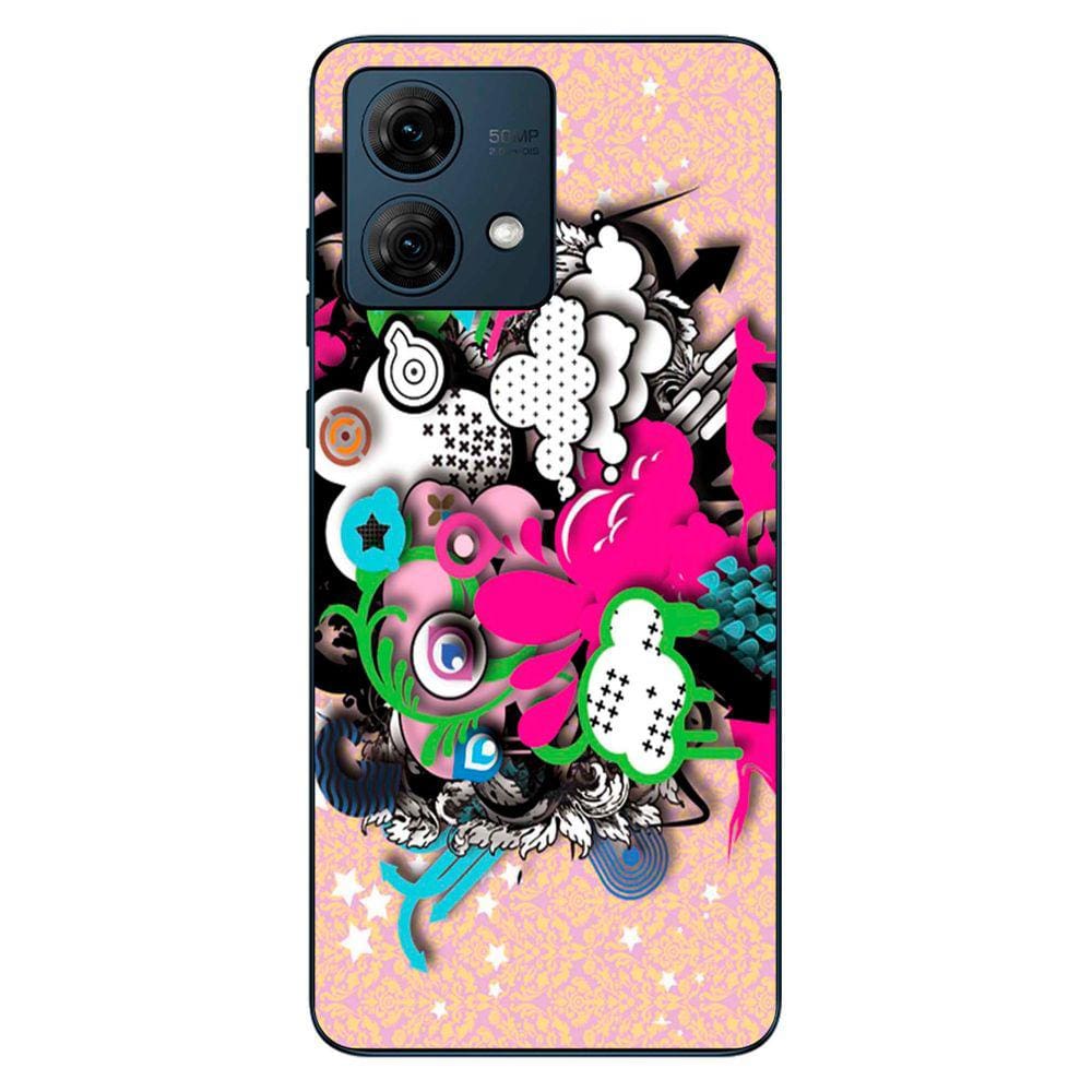 Capa Adesivo Skin104 Verso Para Motorola Moto G84