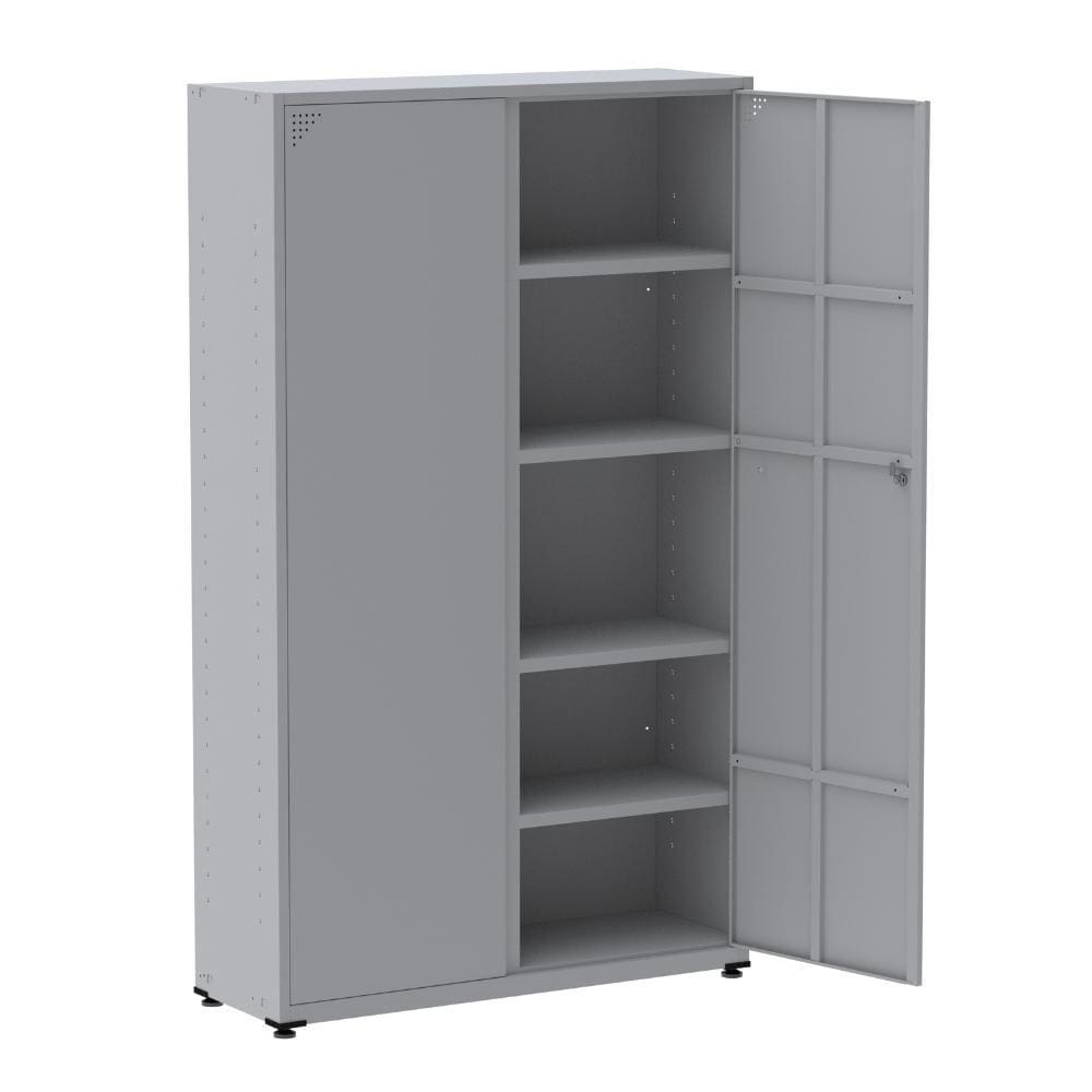 Armario De Aço 2 Portas Ch26 200X118x40 Ap403sl Cinza Pandin